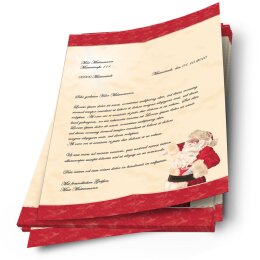 Briefpapier WEIHNACHTSMANN - DIN A4 Format 100 Blatt