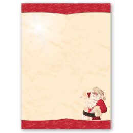 Motiv-Briefpapier-Sets Weihnachten, WEIHNACHTSMANN Briefpapier Set, 40 tlg. - DIN A4 & DIN LANG im Set. | Online bestellen! | Paper-Media