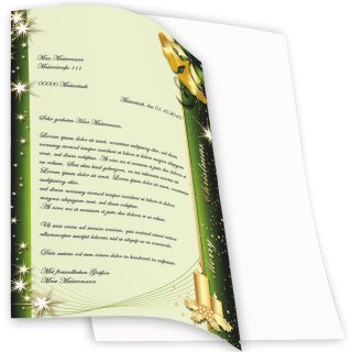 Briefpapier WEIHNACHTSSYMBOLE - DIN A4 Format 100 Blatt