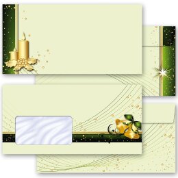 Briefumschläge WEIHNACHTSSYMBOLE - 50 Stück DIN LANG (ohne Fenster)