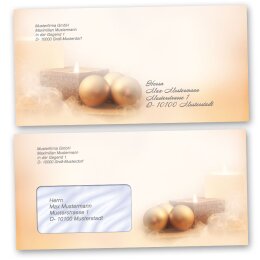 Motiv-Briefumschläge Weihnachten, WEIHNACHTSZEIT 10 Briefumschläge (mit Fenster) - DIN LANG (220x110 mm) | selbstklebend | Online bestellen! | Paper-Media
