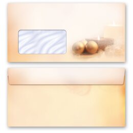 Briefumschläge WEIHNACHTSZEIT - 50 Stück DIN LANG (mit Fenster) Weihnachten, Weinachtsbriefumschläge, Paper-Media