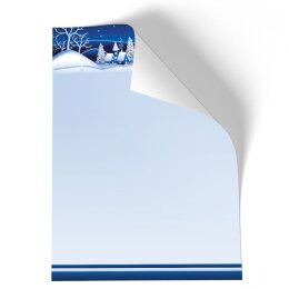 Briefpapier WINTERDORF-BLAU - DIN A4 Format 100 Blatt