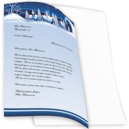 Briefpapier WINTERDORF-BLAU - DIN A4 Format 100 Blatt