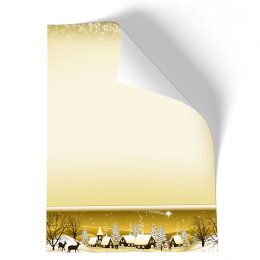 Briefpapier WINTERDORF GOLD - DIN A5 Format 50 Blatt
