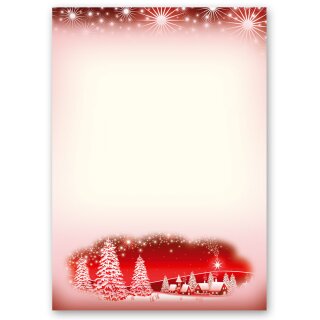 Briefpapier WINTERDORF-ROT - DIN A4 Format 250 Blatt