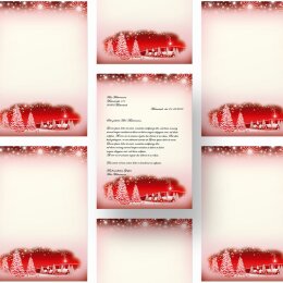 Briefpapier WINTERDORF-ROT - DIN A4 Format 250 Blatt