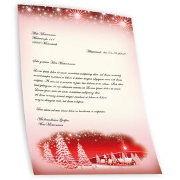 Briefpapier WINTERDORF-ROT - DIN A5 Format 250 Blatt