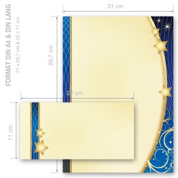 Briefpapier Set X-MAS - 100-tlg. DL (ohne Fenster)