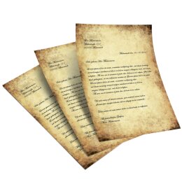 Briefpapier ALTES PAPIER - DIN A5 Format 50 Blatt