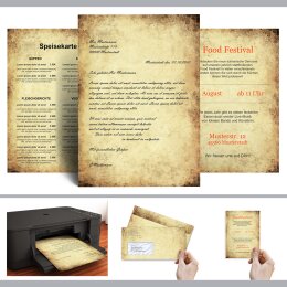 Briefpapier Set ALTES PAPIER - 100-tlg. DL (ohne Fenster)