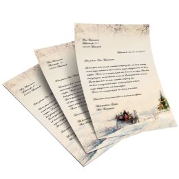 Briefpapier KUTSCHE IM WALD - DIN A5 Format 50 Blatt