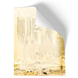 Briefpapier CHAMPAGNERGLÄSER - DIN A4 Format 100 Blatt