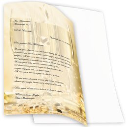 Briefpapier CHAMPAGNERGLÄSER - DIN A4 Format 250 Blatt
