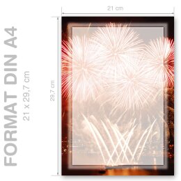Briefpapier FEUERWERK AM HAFEN - DIN A4 Format 100 Blatt