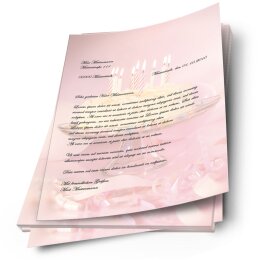 Briefpapier GEBURTSTAGSTORTE - DIN A4 Format 50 Blatt