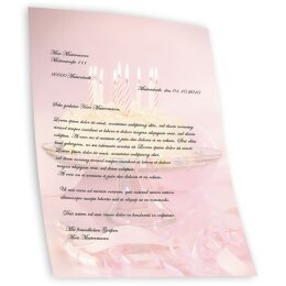 Briefpapier GEBURTSTAGSTORTE - DIN A4 Format 250 Blatt