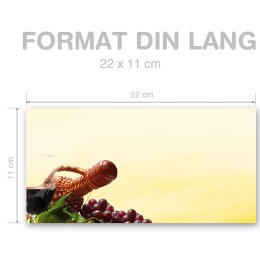 Briefumschläge ROTER WEIN - 50 Stück DIN LANG (ohne Fenster)