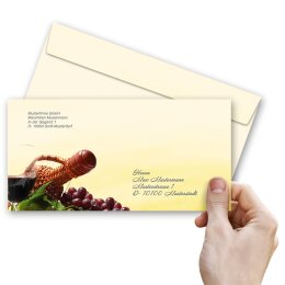 Briefumschläge ROTER WEIN - 50 Stück DIN LANG (ohne Fenster)