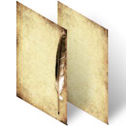 Briefpapier FEDER AUF ALTEM PAPIER - DIN A4 Format 20 Blatt