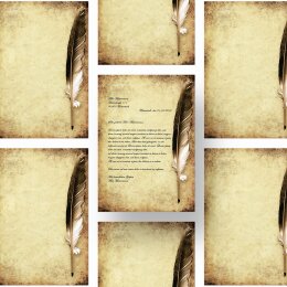 Briefpapier FEDER AUF ALTEM PAPIER - DIN A4 Format 100 Blatt