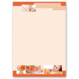 Briefpapier ENTSPANNUNG - DIN A4 Format 20 Blatt Wellness & Beauty, Reisemotiv, Paper-Media