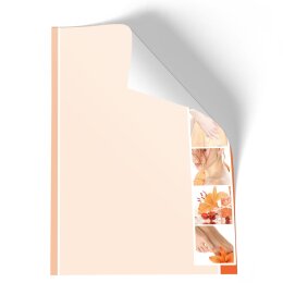 Briefpapier - Motiv ENTSPANNUNG | Wellness & Beauty | Hochwertiges DIN A5 Briefpapier - 50 Blatt | 90 g/m² | einseitig bedruckt | Online bestellen!