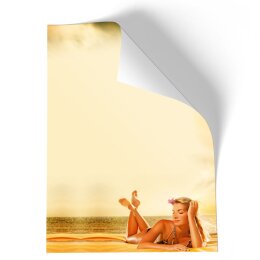 Briefpapier - Motiv RELAXEN AM SEE | Wellness & Beauty | Hochwertiges DIN A4 Briefpapier - 50 Blatt | 90 g/m² | einseitig bedruckt | Online bestellen!