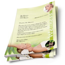 Briefpapier WELLNESS & BEAUTY - DIN A4 Format 20 Blatt