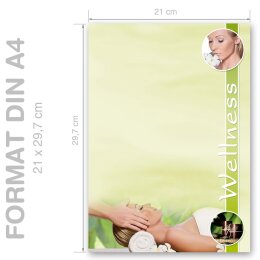 WELLNESS & BEAUTY Briefpapier Reisemotiv CLASSIC 50 Blatt Briefpapier, DIN A4 (210x297 mm), A4C-8253-50