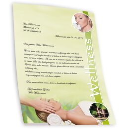 Briefpapier WELLNESS & BEAUTY - DIN A4 Format 50 Blatt