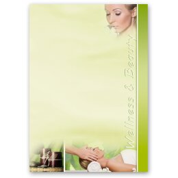 Briefpapier WELLNESS & BEAUTY - DIN A5 Format 50 Blatt Wellness & Beauty, Reisemotiv, Paper-Media