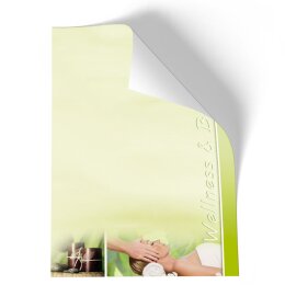 Briefpapier - Motiv WELLNESS & BEAUTY | Wellness & Beauty | Hochwertiges DIN A5 Briefpapier - 250 Blatt | 90 g/m² | einseitig bedruckt | Online bestellen!