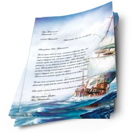 Briefpapier AUF DEM MEER - DIN A4 Format 50 Blatt