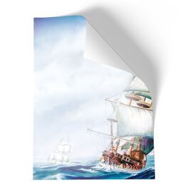 Briefpapier - Motiv AUF DEM MEER | Reisen & Urlaub | Hochwertiges DIN A5 Briefpapier - 50 Blatt | 90 g/m² | einseitig bedruckt | Online bestellen!