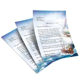 Briefpapier AUF DEM MEER - DIN A5 Format 50 Blatt