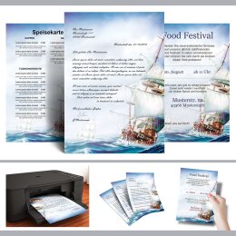 Briefpapier AUF DEM MEER - DIN A5 Format 50 Blatt