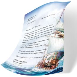 Briefpapier AUF DEM MEER - DIN A5 Format 50 Blatt