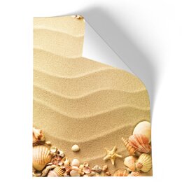 Briefpapier MUSCHELN IM SAND - DIN A5 Format 50 Blatt