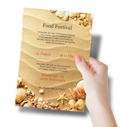 Briefpapier MUSCHELN IM SAND - DIN A5 Format 50 Blatt