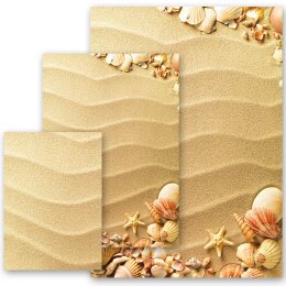 Briefpapier MUSCHELN IM SAND - DIN A5 Format 50 Blatt