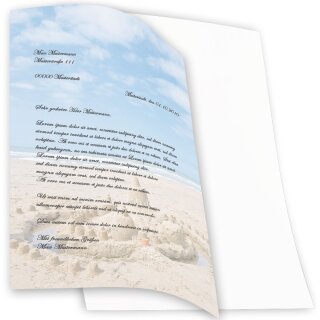 Briefpapier SANDBURG - DIN A4 Format 20 Blatt