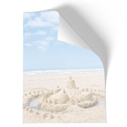 Briefpapier - Motiv SANDBURG | Reisen & Urlaub | Hochwertiges DIN A4 Briefpapier - 100 Blatt | 90 g/m² | einseitig bedruckt | Online bestellen!