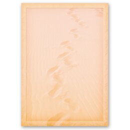 Briefpapier SPUREN IM SAND - DIN A4 Format 20 Blatt...