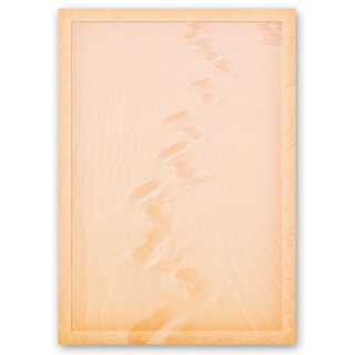 Briefpapier SPUREN IM SAND - DIN A4 Format 50 Blatt Reisen & Urlaub, Reisemotiv, Paper-Media