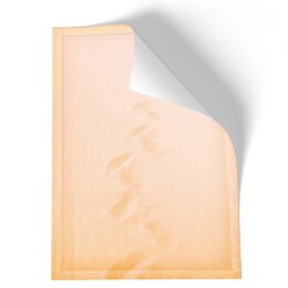 Briefpapier - Motiv SPUREN IM SAND | Reisen & Urlaub | Hochwertiges DIN A4 Briefpapier - 100 Blatt | 90 g/m² | einseitig bedruckt | Online bestellen!