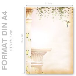 KOLIBRI Briefpapier Motivpapier CLASSIC 50 Blatt Briefpapier, DIN A4 (210x297 mm), A4C-8034-50