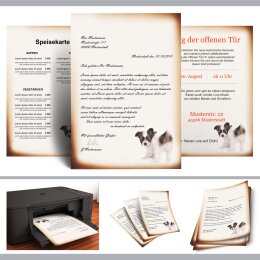 Briefpapier LUSTIGER WELPE - DIN A4 Format 50 Blatt
