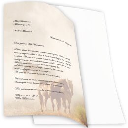 Briefpapier PFERDE IM NEBEL - DIN A4 Format 50 Blatt