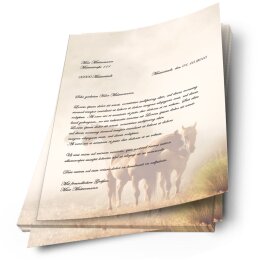 Briefpapier PFERDE IM NEBEL - DIN A4 Format 50 Blatt